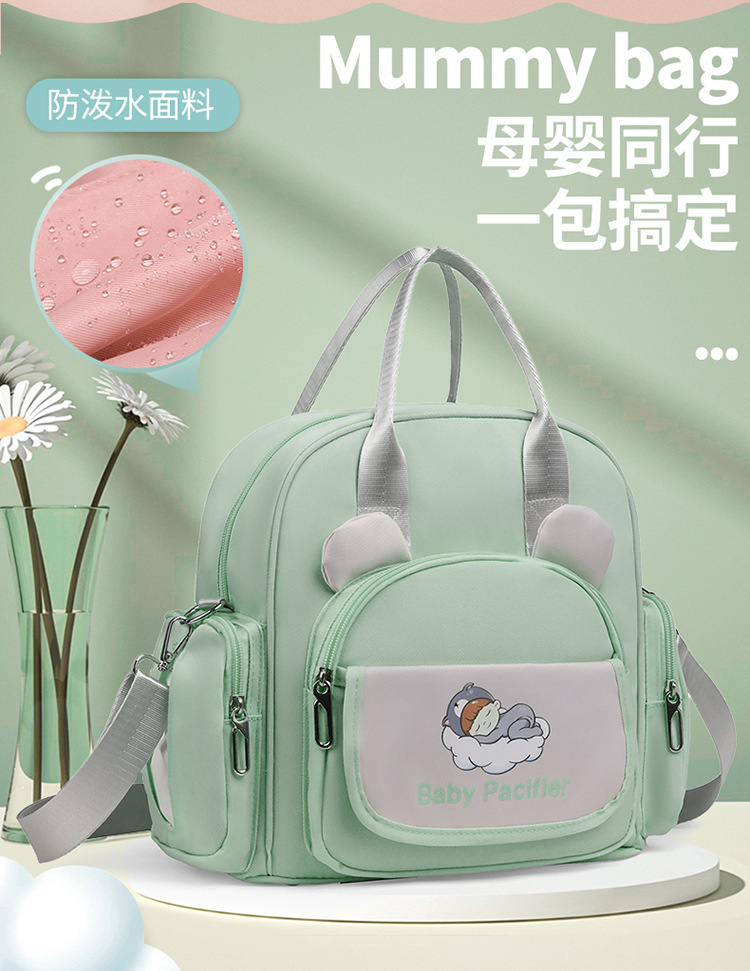 Cartoon lightweight outdoor mommy bag, hand-held backpack, multi-functional outdoor single-shoulder casual and versatile crossbody bag details Picture