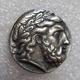Antique Crafts Greek Coins Copper Plated Silver Old Silver Dollar Silver Round Wholesale # 3398