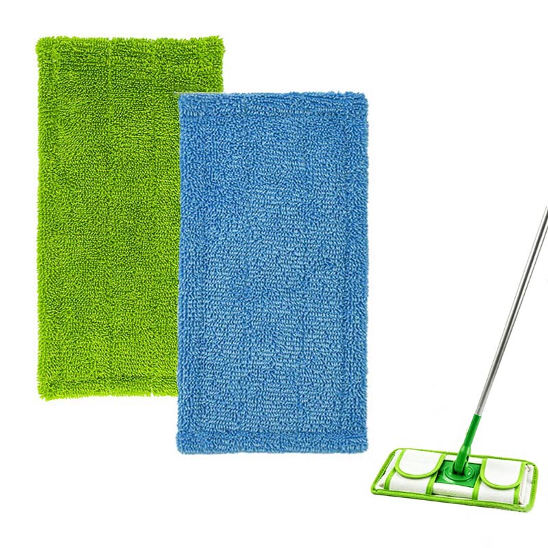 Compatible with Swiffer flat mop pads, dual-use wet and dry mop fiber cleaning cloth, strap-type mop replacement cloth Compatible with Swiffer flat mop pads, dual-use wet and dry mop fiber cleaning cloth, strap-type mop replacement cloth