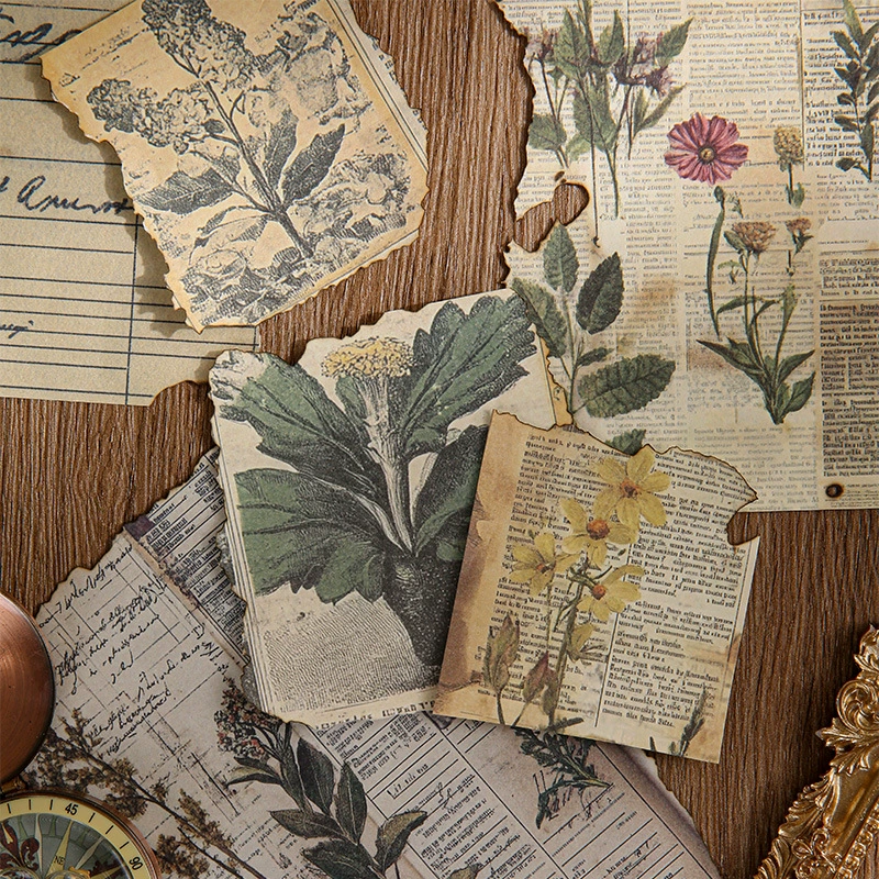 Jilu Yujian Eslite Lost Memory Series - Retro White Ox Paper Old DIY Handbook Backing Material Paper