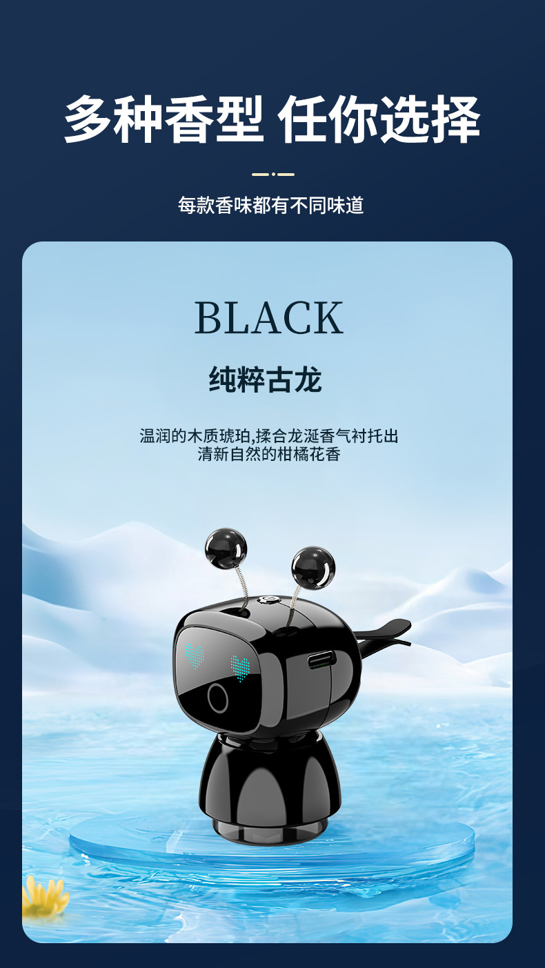 Zhongheng Car Air Vent Robot Aromatherapy Smart Spray Fragrance Diffuser for Car and Home, Creative and High-End Decoration