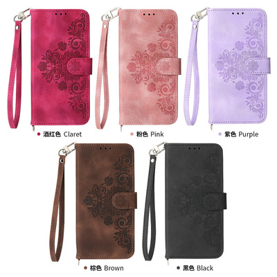 apply iPhone14 Mobile phone shell Apple mobile phone Leather sheath wholesale Samsung S23 multi-function Insert card Magnetic attraction Kyocera