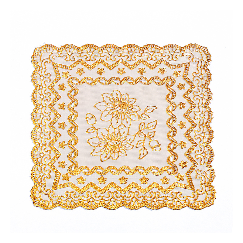 20CM cuadrado PVC estampado almohadilla de platos almohadilla de taza almohadilla de platos almohadilla de cocina almohadilla de almohadilla de almohadilla europea almohadilla aislante al por mayor