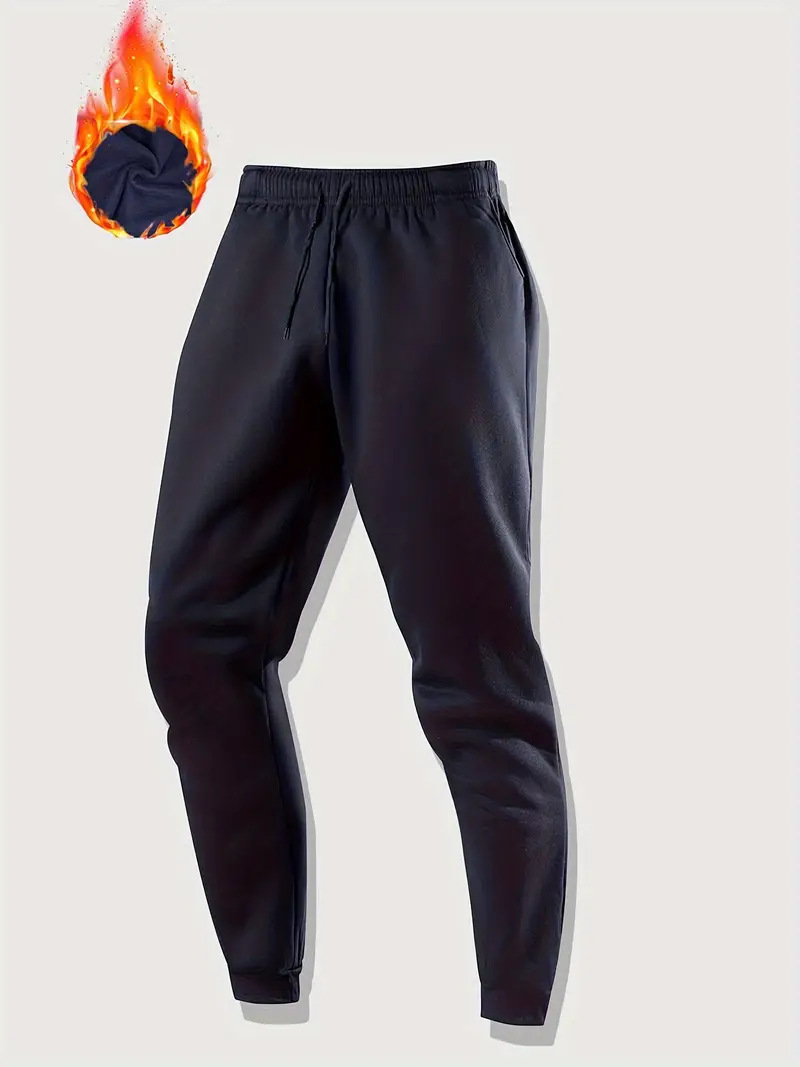 Transfronterizo tamaño europeo multi-pieza hombre moda ocio pantalones deportivos de invierno para correr pantalones deportivos de fitness pantalones de color sólido image 8