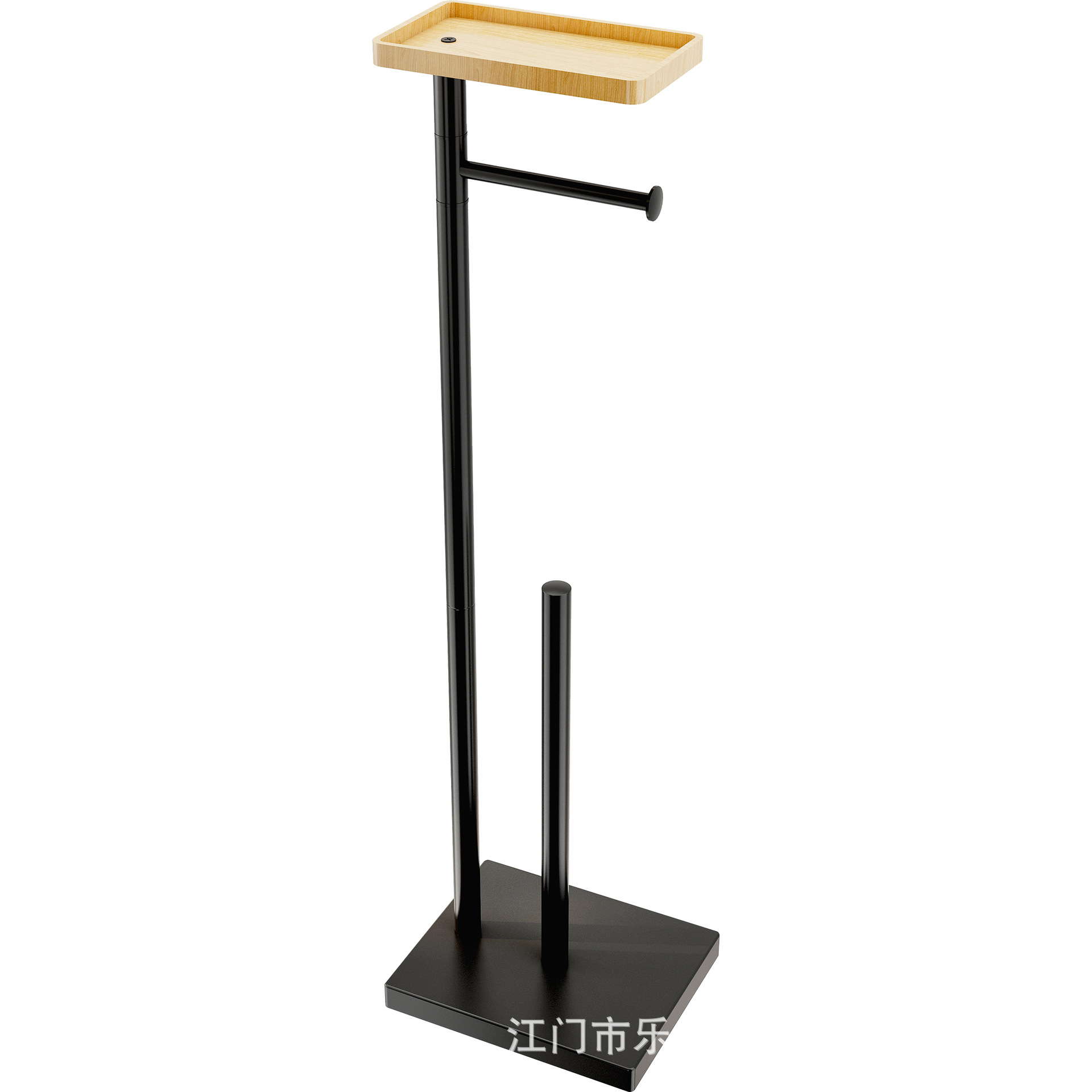 Estante de papel enrollado de piso transfronterizo, estante de toallas de papel vertical sin perforación para el hogar, estante de acabado de papel higiénico multiusos