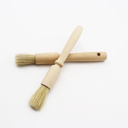 Coffee cleaning brush grinder pure pig hair round head wooden handle brush grinder cleaning brush wooden handle coffee brush