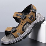 Мужские летние сандалии, дышащие слайдеры, модные тапочки в английском стиле