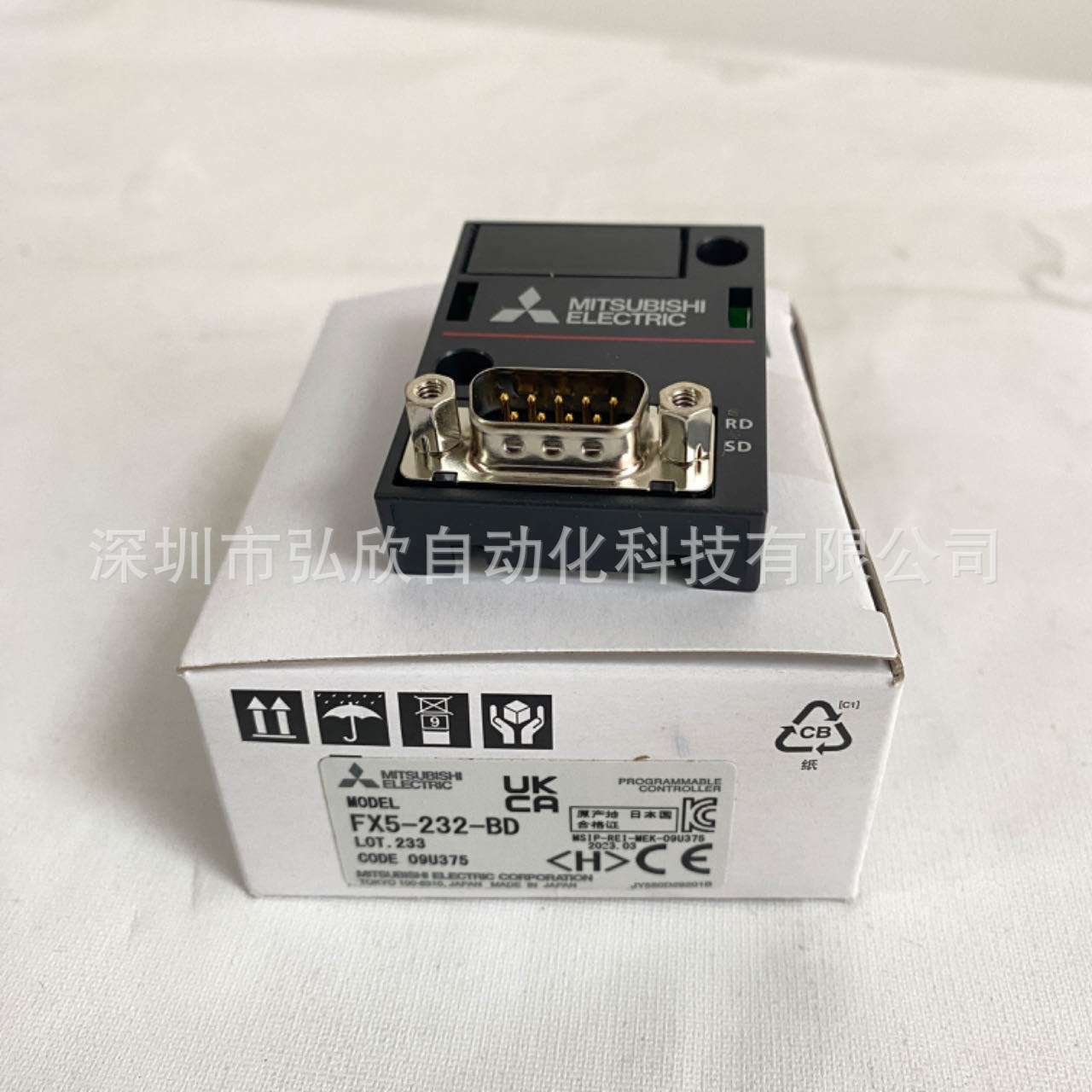 三菱原装FX5-232-BD FX5系列RS-232C通信扩展板D-Sub9针型(公头）