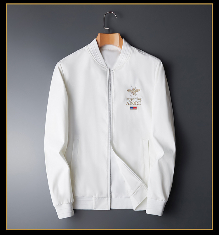 High end new spring and autumn embroidered standing collar men's baseball jacket, fashionable casual trend jacket_voghion.com