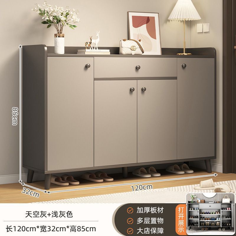 靴キャビネットホームドア 2025 新しいホットスタイル屋内玄関キャビネット一体型収納キャビネット無垢材脚多層靴ラック|undefined