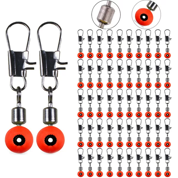 Sea Beans Large, Medium, and Small Space Beans Crucian Carp Figure-Eight Ring Connectors Sea Rod Sliding Float Line Set Accessories for Sea Fishing