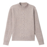 2025新款年轻款针织衫女士毛衣时尚绞花针织加厚保暖上衣秋冬女装，女装针织衫/毛衣，妃慕昵服饰