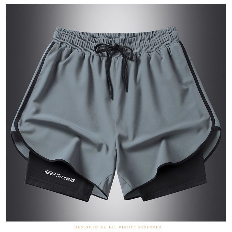 Cross-border one-day advance report running shorts men's and women's summer thin ice silk quick-drying training fitness three trends