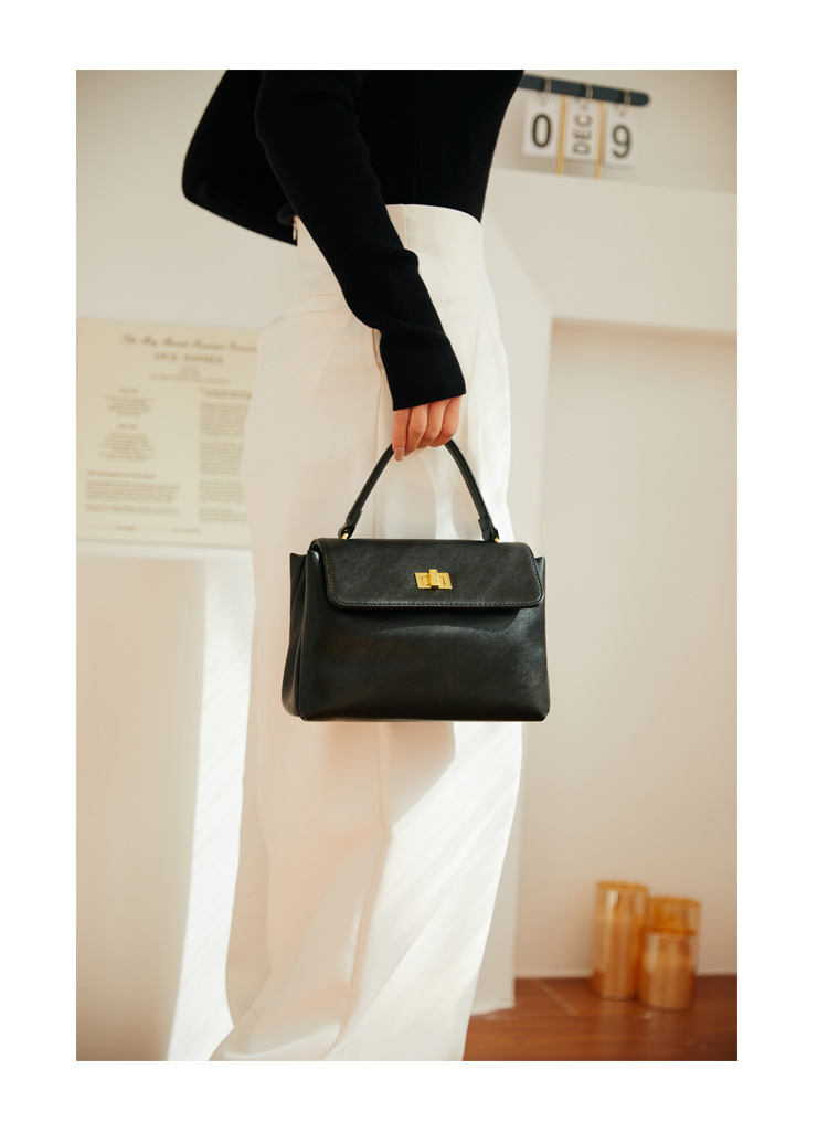 Small Square Crossbody Bag Women's Shoulder Bag Soft Leather_voghion.com