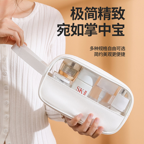 Cosmetic bag ins high-end women's new cosmetic storage bag portable large-capacity travel waterproof wash bag brush