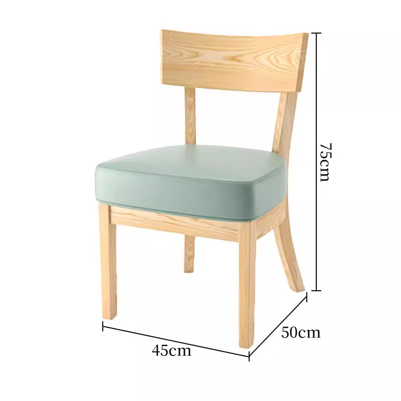 Silla de comedor de madera maciza para restaurante