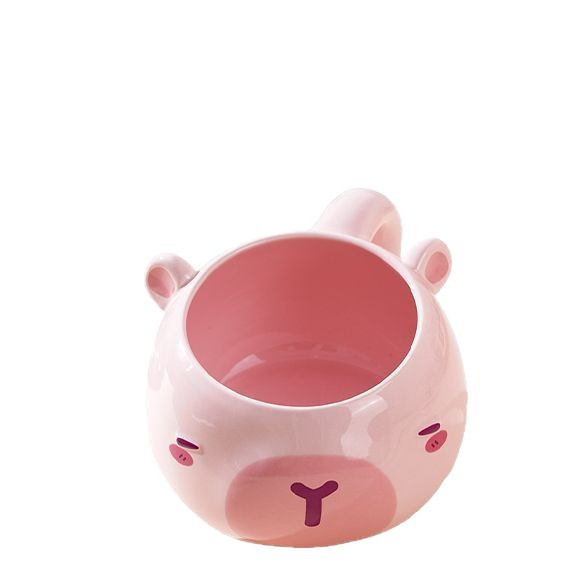 Taza con forma de capibara de dibujos animados personalizados de Kapibala Taza de cerámica Taza de bebida de pareja Taza de oficina con regalo a mano