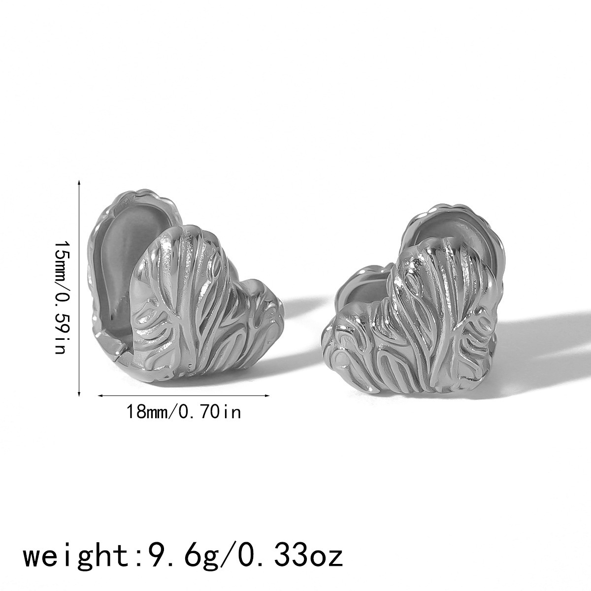 Europa y los Estados Unidos transfronterizos venta caliente cepillado amor pendientes de acero inoxidable 18k oro simple lujoso pendientes de moda pendientes al por mayor