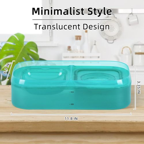 Cat Water Fountain Feeder Pet Dual Bowl Water Bowl Feeder Pet Outdoor Water Fountain Battery-Free Water Drinker