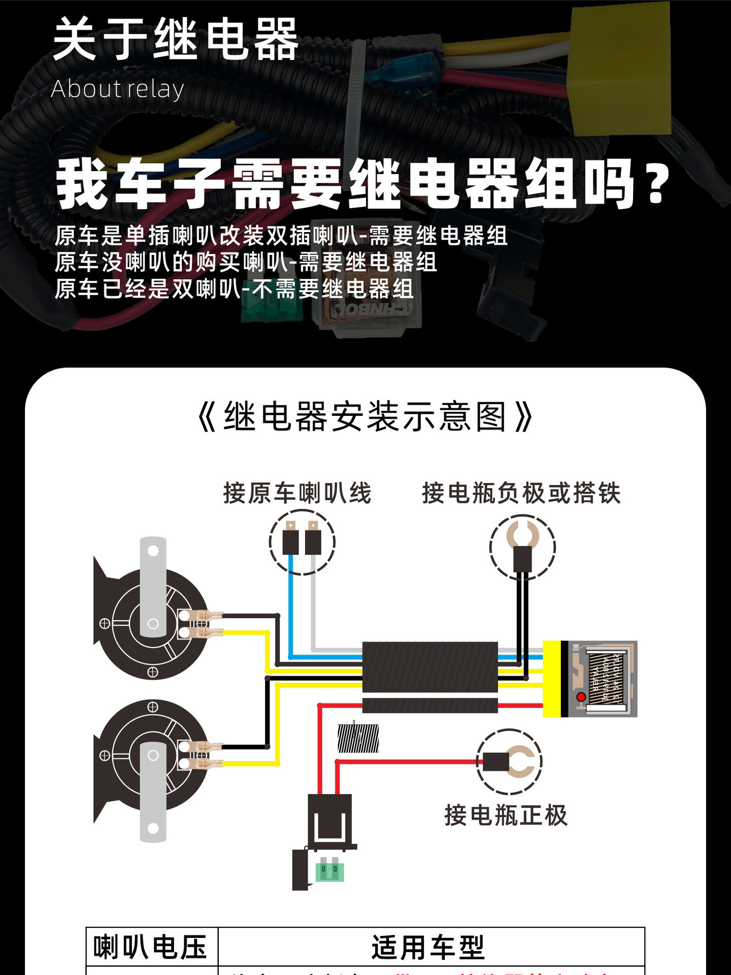 Suitable for car snail horns, ultra-loud dual-tone warning sirens, and other 2V-24V waterproof and moisture-proof motorcycle devices