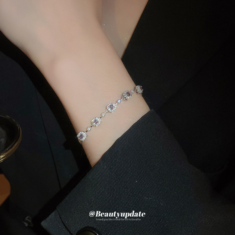 Pulsera ajustable con incrustaciones de circonita, estrella de arista, pulsera de estilo frío de nicho femenino, joyería de moda retro, sentido de alta gama