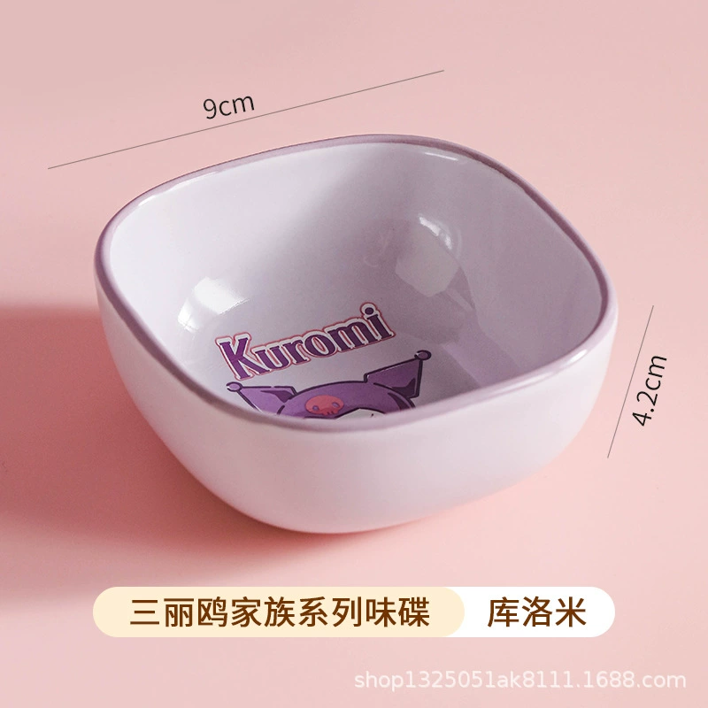 三丽鸥 Hello Kitty, квадратная суповая миска для подачи еды, посуда для кормления