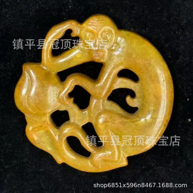 批发高古玉老玉岫玉高仿古董仿古玉器明清战汉岫玉做旧玉佩挂件|undefined