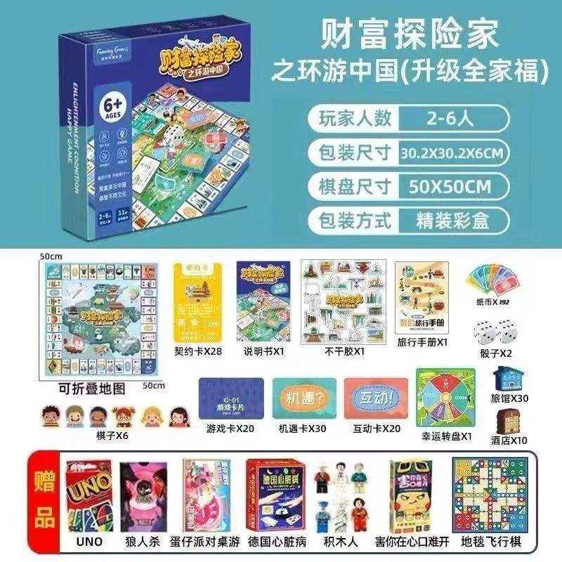 大号富翁游戏棋经典豪华升级超大桌游学生宿舍儿童节聚会桌游|undefined