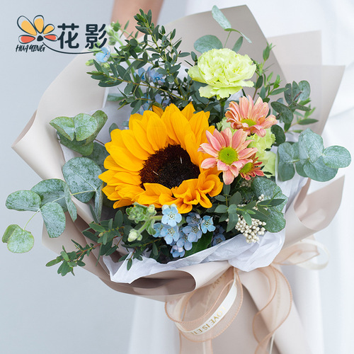 Flower wrapping paper solid color Ouya paper thickened opaque pearlescent Korean style first love flower wrapping paper gift bouquet packaging material