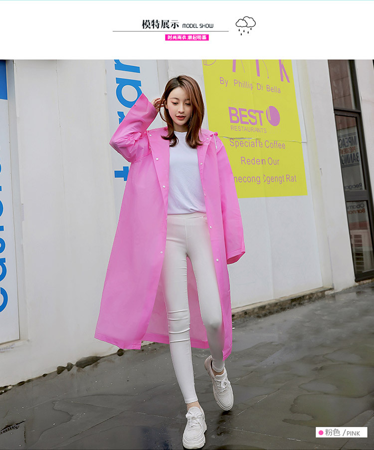 mefine Mingjia EVA fashionable Adult hiking Raincoat, colorful outdoor travel hiking breathable portable raincoat detail image 6