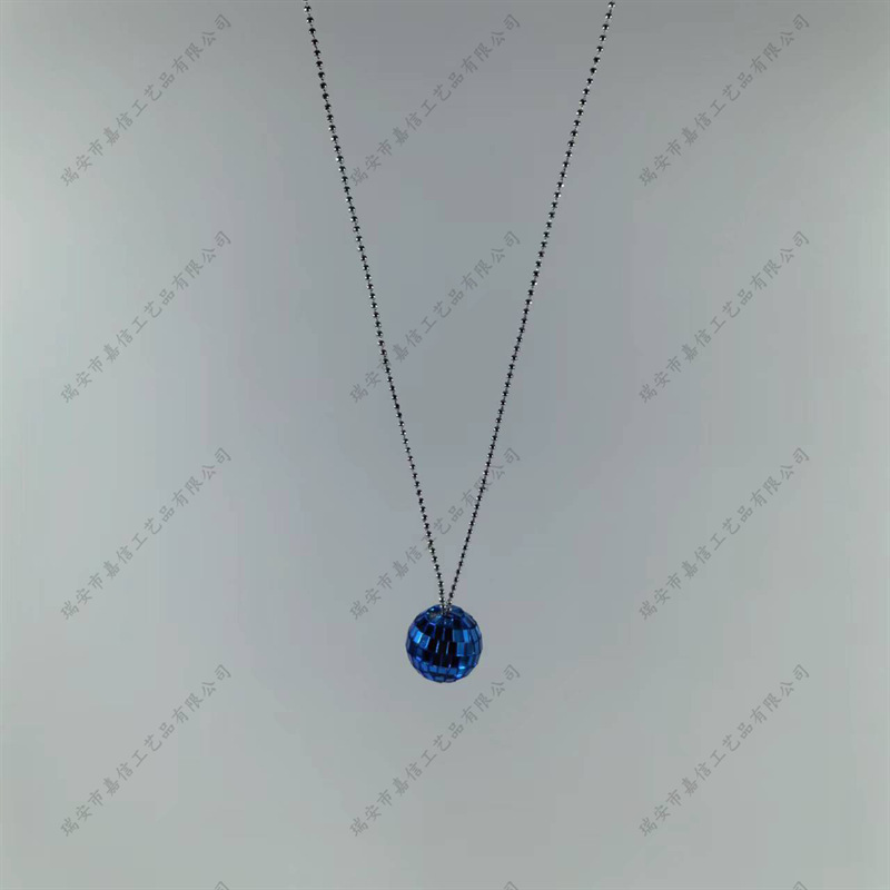 Collar tipo bola de discoteca con efecto láser colorido, decoración colgante para fiestas o Navidad