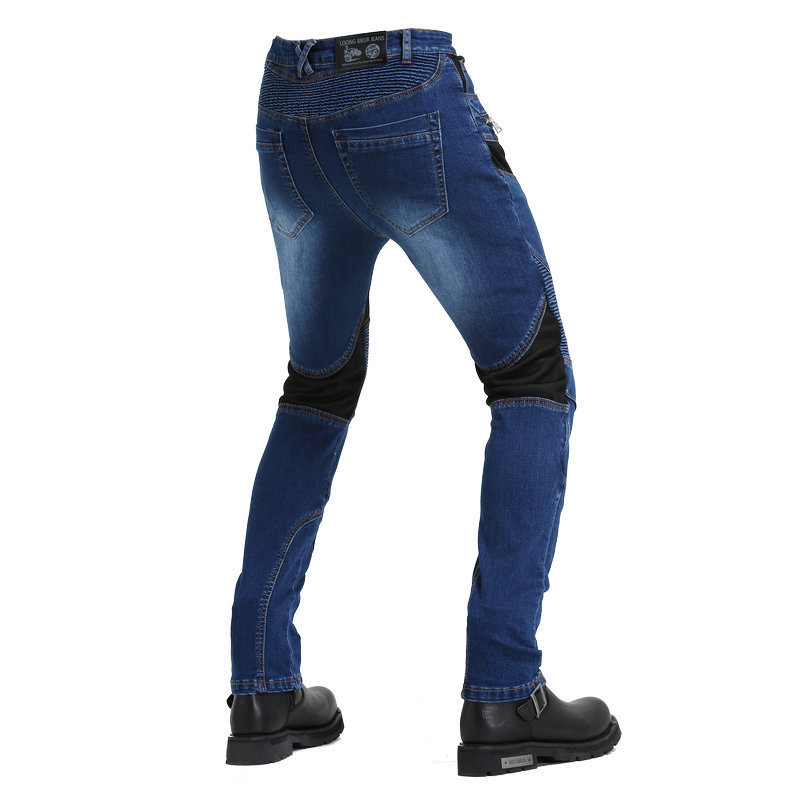 VOLERO rebote lento ilimitado ajustable rodillera ventilación de verano motocicleta pantalones vaqueros Kevlar resistente a las caídas