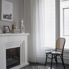 Le Xuan Nordic Ins White Wedding Anniversary Clover Embroidered Lace Living Room Bedroom Pinless Curtain Wholesale