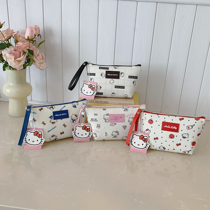 HelloKitty正版授权大容量化妆包可爱收纳包新款手提包手机包化妆|undefined