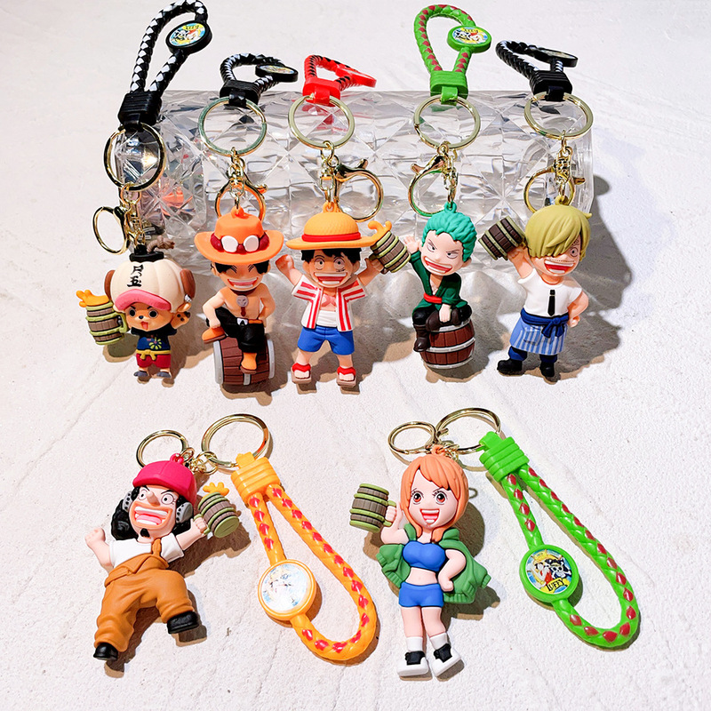 2024 New One Piece Keychain Luffy Nami Ace Zoro Keychain Creative Doll Men's and Women's Pendant 2024 New One Piece Keychain Luffy Nami Ace Zoro Keychain Creative Doll Men's and Women's Pendant