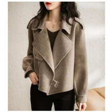 外贸原单意大利女装余单外单清仓出口欧货气质洋气毛呢短外套女秋