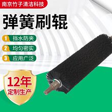 条形竹子清洁毛刷辊输送机清洁清洗除尘弹簧状外绕工业设备毛刷辊