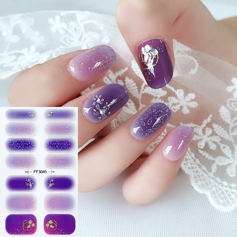 Pegatina de uñas de diamante de imitación 5D para hornear sin gel ins Halloween Navidad copo de nieve alce pegatina de uñas DIY pegatina de uñas