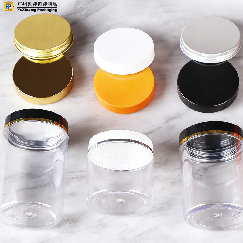 Botellas de plástico PET de boca ancha de grado alimenticio Yuzhuang en stock, recipientes sellados para productos de salud, tarros de crema para mascarillas capilares de 500 ml al por mayor. image 5