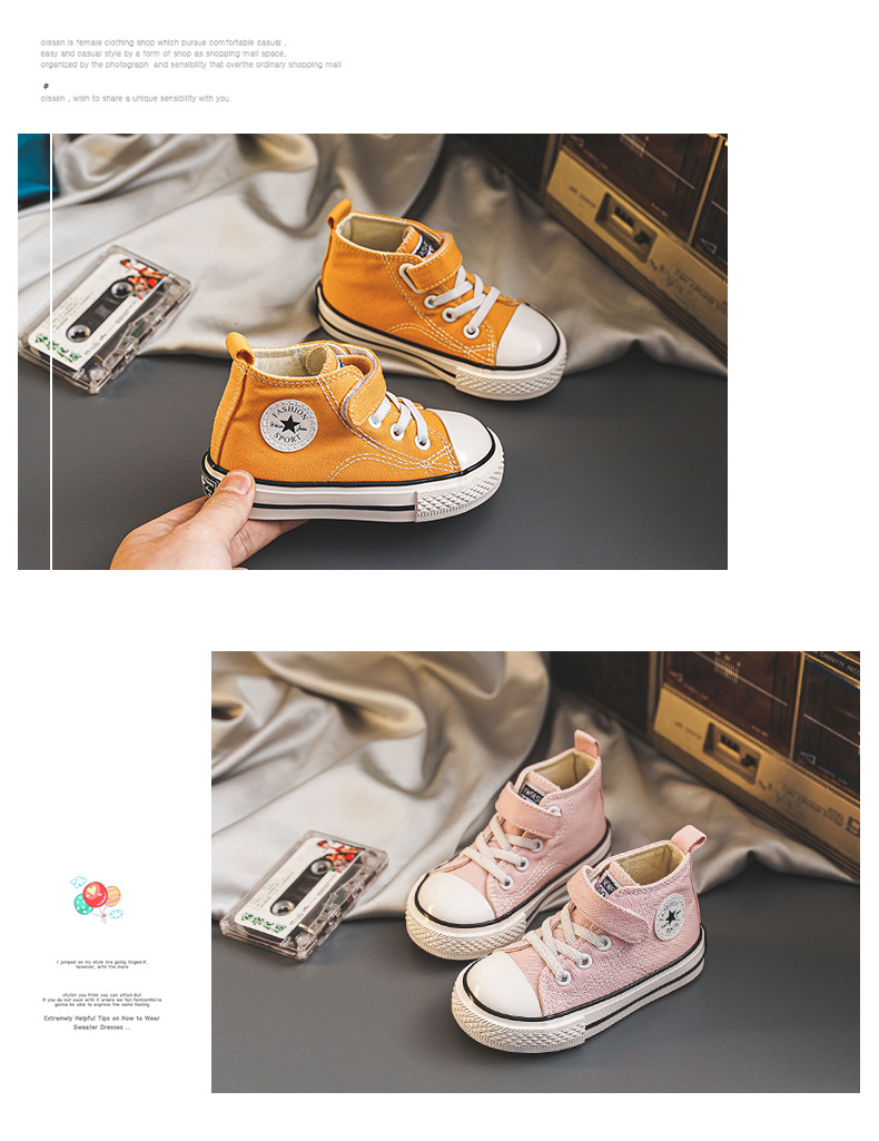 Baskets en toile pour garçon chaussures confortables polyvalentes_voghion.com