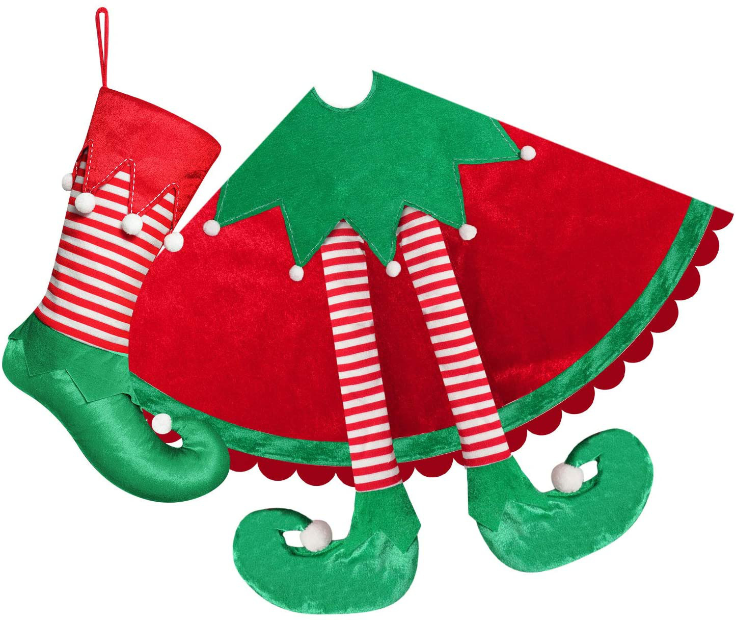 Red Elf Leg Tree Skirt 2