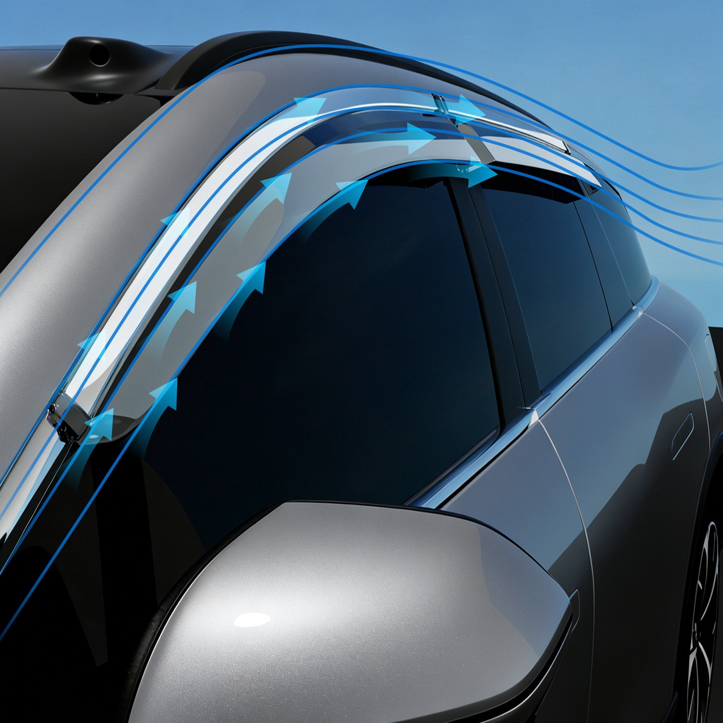 Suitable for Changan Qiyuan Q05/A05/E07 rain guards, window rain shields, car accessories, modification parts