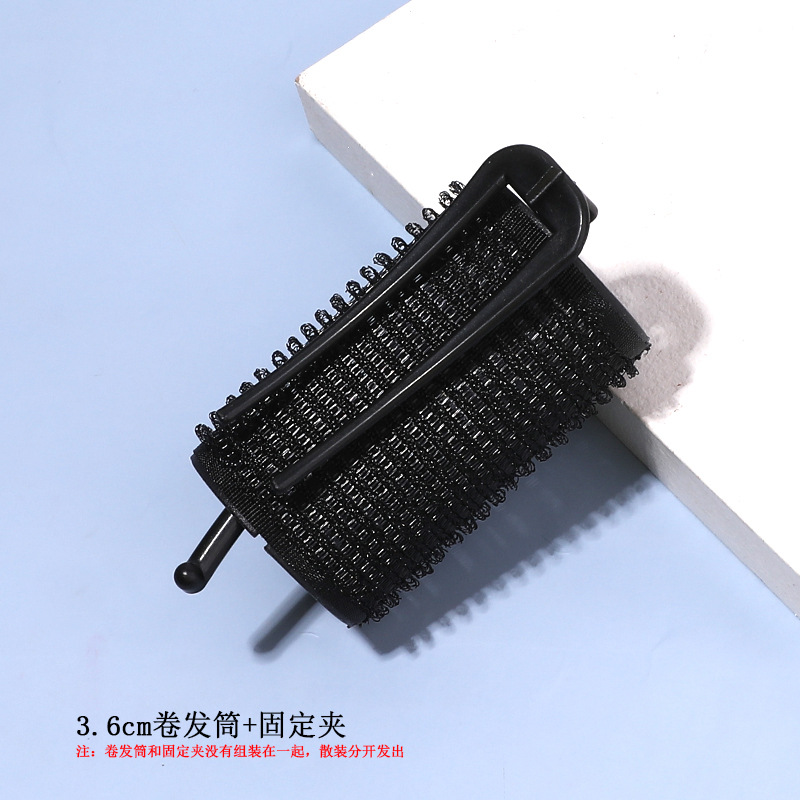 대량 3.6cm 검은 머리 curler + 고정 클립