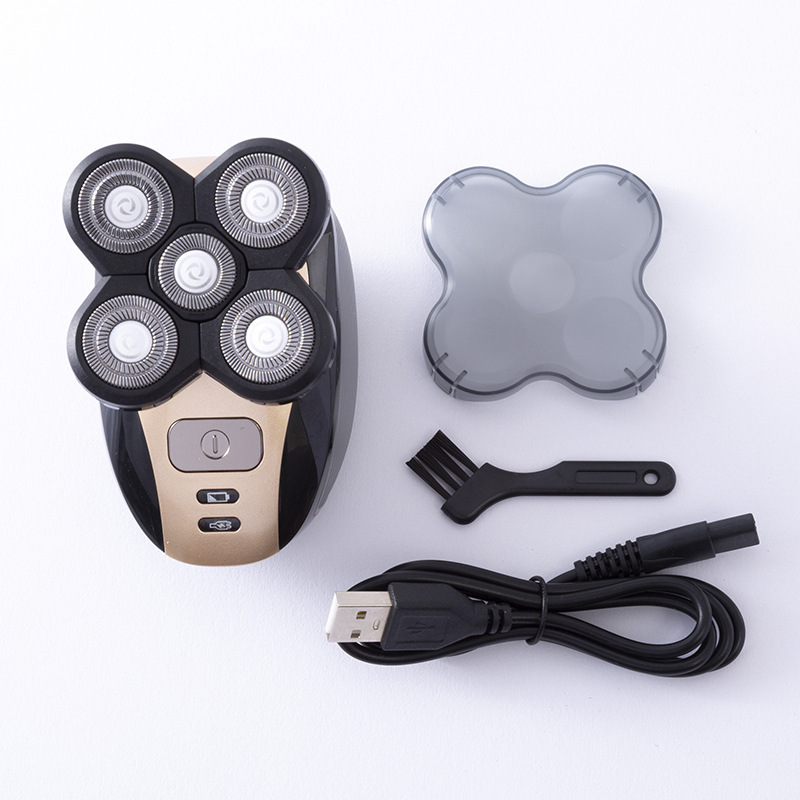 クロスボーダーハイパワー新型メンズ多機能シェーバー電動5枚刃ハゲアーティファクトシェーバーハゲマシン