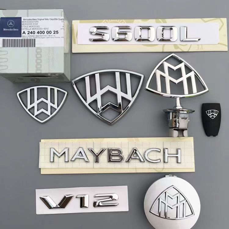 Maybach car emblem, steering wheel emblem, hood emblem, wheel hub cover, trunk emblem, side emblem, front emblem, modification letter stickers