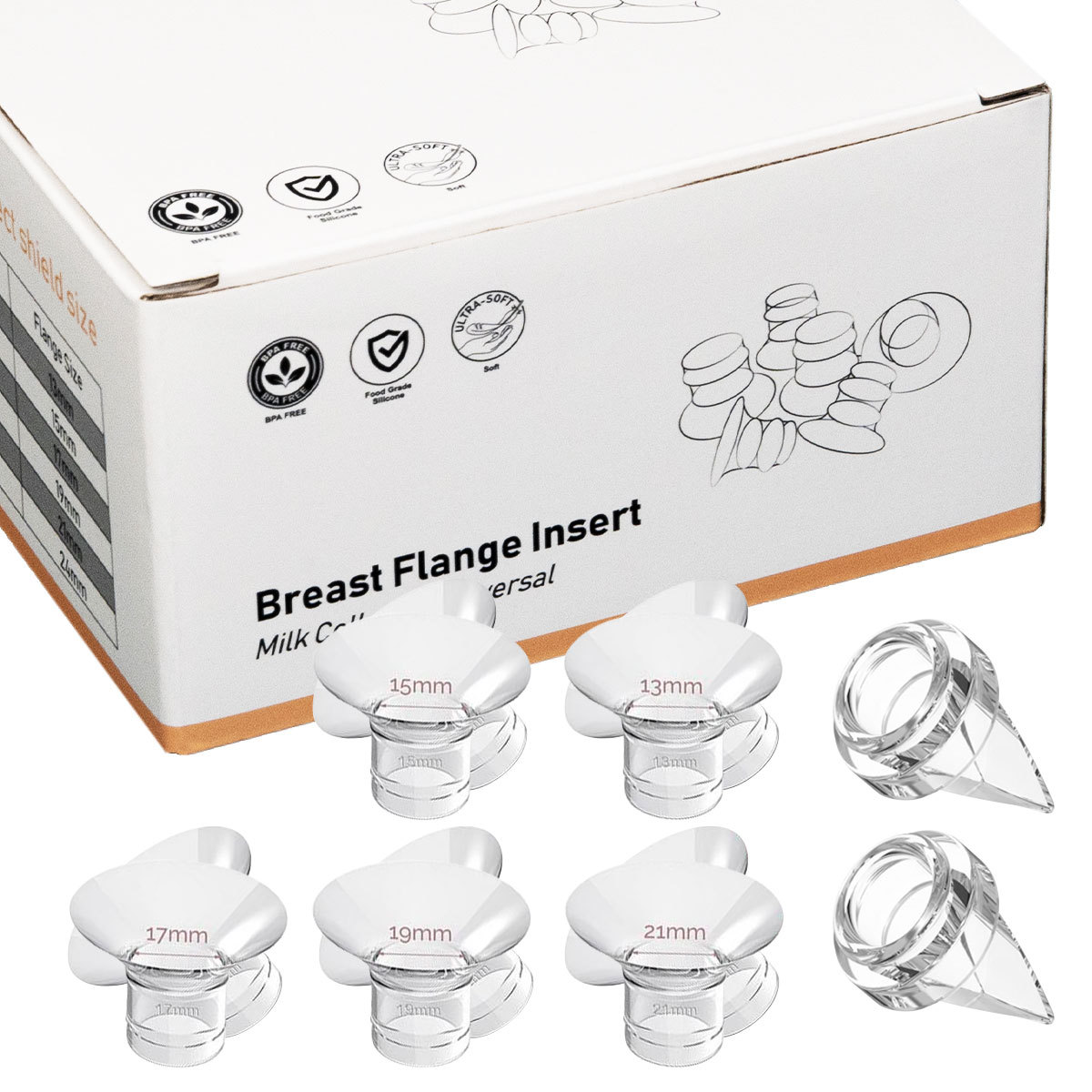 13-15-17-19-21 2 덕빌 밸브 각 2 영어 중립 상자 단일 먼지없는 포장