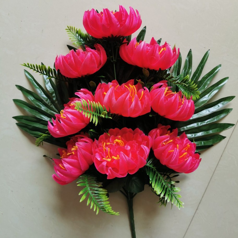 9 flores de peonía de ángulo agudo flores de imitación de flores inmortales