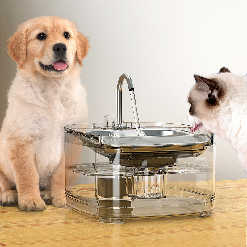 JPET más nuevo gato y perro alimentador de agua de flujo filtro de circulación de agua de flujo inteligente mascota gran capacidad silenciosa