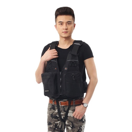 Jarrest camouflage sea fishing buoyancy vest vest-style outdoor swimsuit adjustable breathable life jacket