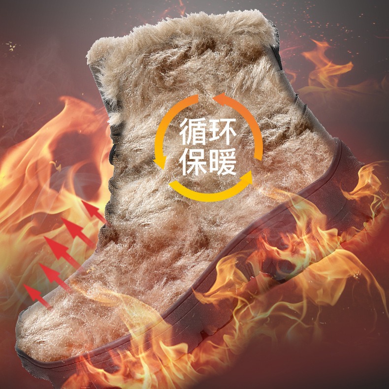 Botas de nieve de vello de invierno para hombres gruesas calientes impermeables al aire libre 46 alto 47 zapatos de algodón del noreste 48